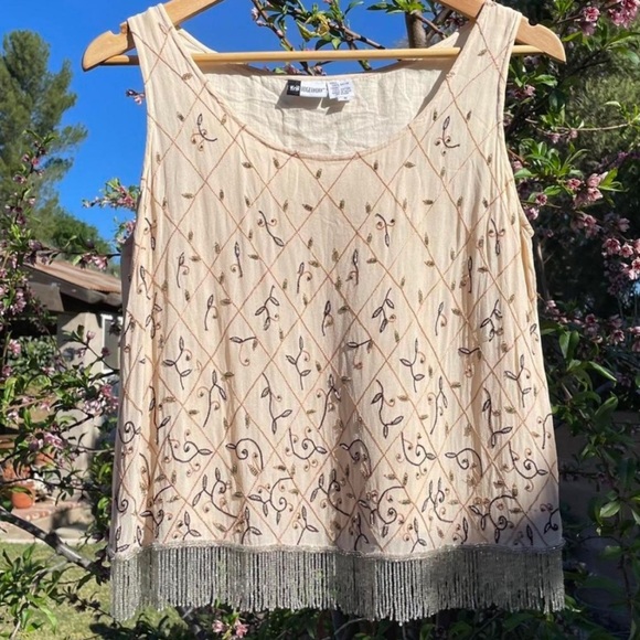 Vintage beaded fringe crop top - Picture 5 of 5